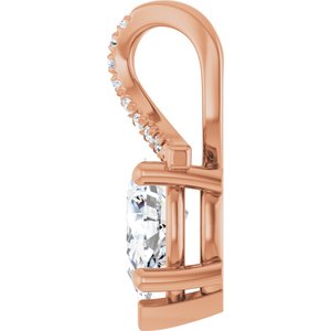 10K Rose Gold 8x5 mm Pear Pendant Mounting – image 5