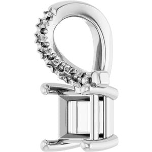 Continuum Sterling Silver 4x4 mm Square Pendant Mounting – image 4