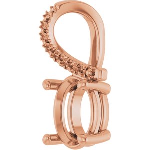 10K Rose Gold 8.5x6.5 mm Oval Pendant Mounting – image 4