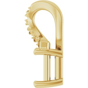 14K Yellow Gold 4x4 mm Square Pendant Mounting – image 6