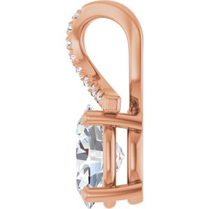 18K Rose Gold 8.5x6.5 mm Oval Pendant Mounting – image 5