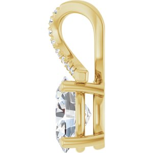 18K Yellow Gold 8.5x6.5 mm Oval Pendant Mounting – image 5