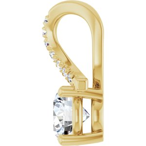 10K Yellow Gold 6 mm Round Pendant Mounting – image 5