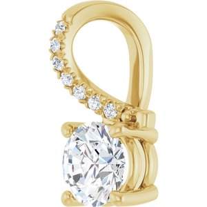 18K Yellow Gold 6 mm Round Pendant Mounting – image 3
