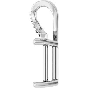 Platinum 10x8 mm Emerald Pendant Mounting – image 6