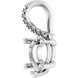 Continuum Sterling Silver 8x6 mm Pear Pendant Mounting – image 4
