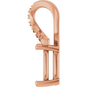 14K Rose Gold 8x6 mm Elongated Cushion Pendant Mounting – image 6