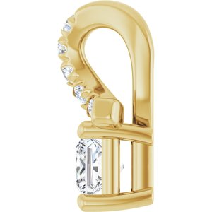 10K Yellow Gold 3x3 mm Square Pendant Mounting – image 5