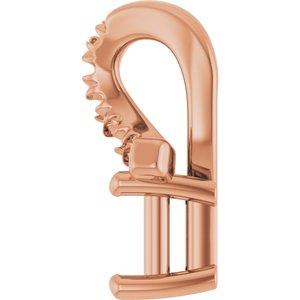 18K Rose Gold 3x3 mm Square Pendant Mounting – image 6