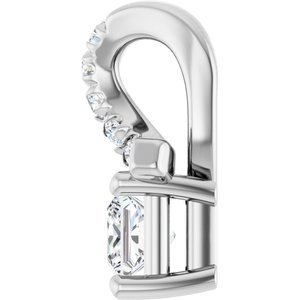 14K X1 White Gold 3x3 mm Square Pendant Mounting – image 5