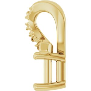 18K Yellow Gold 3x3 mm Square Pendant Mounting – image 6