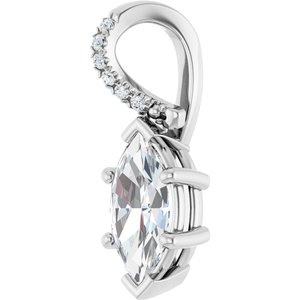 Continuum Sterling Silver 9.5x5 mm Marquise Pendant Mounting – image 3
