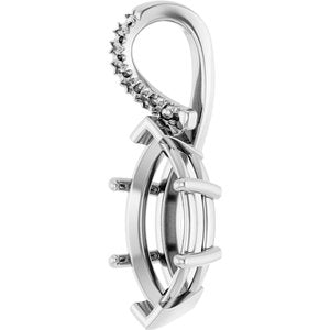 Continuum Sterling Silver 16x8 mm Marquise Pendant Mounting – image 4