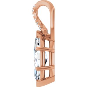 10K Rose Gold 16x8 mm Marquise Pendant Mounting – image 5