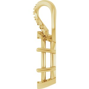 10K Yellow Gold 16x8 mm Marquise Pendant Mounting – image 6