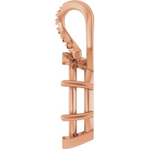 14K Rose Gold 16x8 mm Marquise Pendant Mounting – image 6