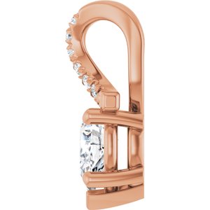 18K Rose Gold 6x4 mm Pear Pendant Mounting – image 5