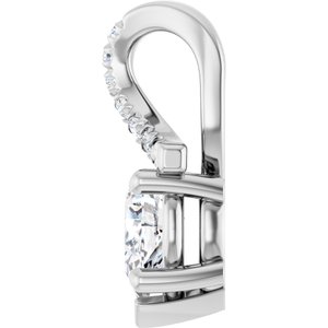 Platinum 6x4 mm Pear Pendant Mounting – image 5