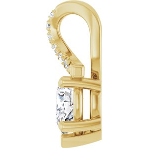 14K Yellow Gold 6x4 mm Pear Pendant Mounting – image 5