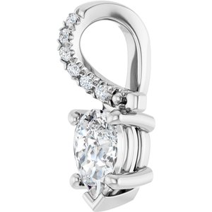 Platinum 6x4 mm Pear Pendant Mounting – image 3