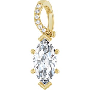10K Yellow Gold 11x5.5 mm Marquise Pendant Mounting
