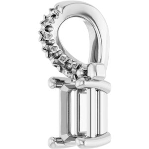 Continuum Sterling Silver 4.5x3 mm Emerald Pendant Mounting – image 4