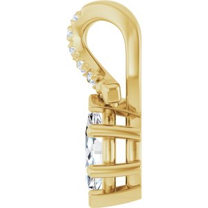 14K Yellow Gold 6x3.5 mm Marquise Pendant Mounting – image 5