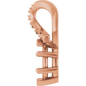 14K Rose Gold 6x3.5 mm Marquise Pendant Mounting – image 6