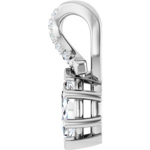 18K White Gold 6x3.5 mm Marquise Pendant Mounting – image 5