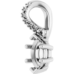 Platinum 6x3.5 mm Marquise Pendant Mounting – image 4