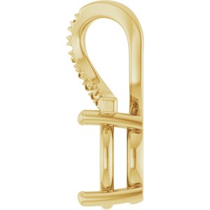 18K Yellow Gold 9 mm Round Pendant Mounting – image 6