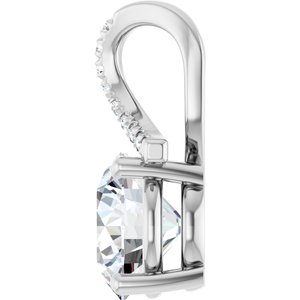 14K X1 White Gold 9 mm Round Pendant Mounting – image 5