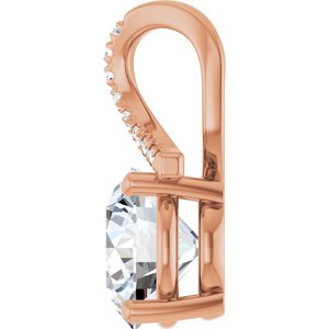 10K Rose Gold 9 mm Round Pendant Mounting – image 5