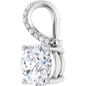 14K White Gold 9 mm Round Pendant Mounting – image 3
