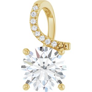 10K Yellow Gold 9 mm Round Pendant Mounting
