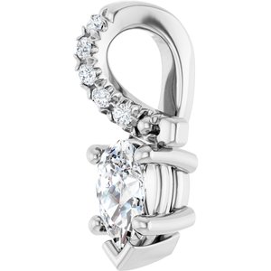 Continuum Sterling Silver 5x3 mm Pear Pendant Mounting – image 3