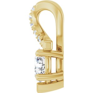 10K Yellow Gold 5x3 mm Pear Pendant Mounting – image 5