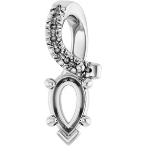 Continuum Sterling Silver 5x3 mm Pear Pendant Mounting – image 2