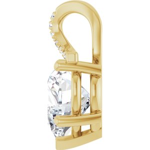10K Yellow Gold 10x10 mm Heart Pendant Mounting – image 5