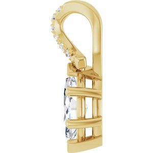 18K Yellow Gold 8x4.5 mm Marquise Pendant Mounting – image 5