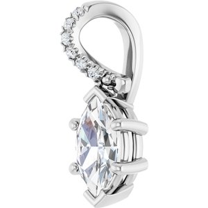 Continuum Sterling Silver 8x4.5 mm Marquise Pendant Mounting – image 3