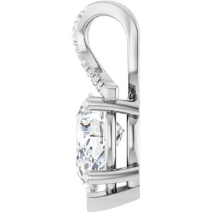 14K White Gold 10x7 mm Pear Pendant Mounting – image 5