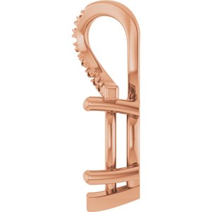 18K Rose Gold 10x7 mm Pear Pendant Mounting – image 6