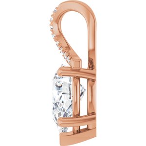 18K Rose Gold 10x7 mm Pear Pendant Mounting – image 5