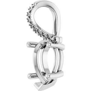 Continuum Sterling Silver 10x7 mm Pear Pendant Mounting – image 4