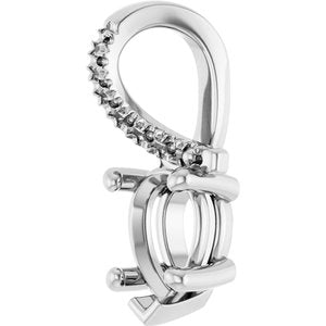 Platinum 7x5 mm Pear Pendant Mounting – image 4