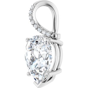 Platinum 16x12 mm Pear Pendant Mounting – image 3