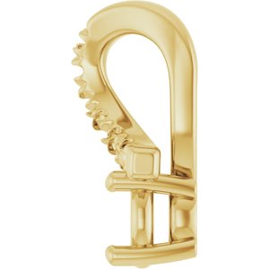 14K Yellow Gold 3.4 mm Round Pendant Mounting – image 6