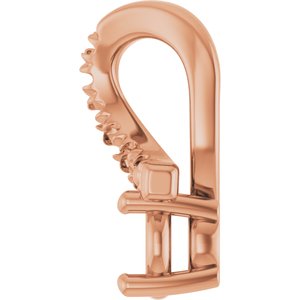 10K Rose Gold 3.4 mm Round Pendant Mounting – image 6