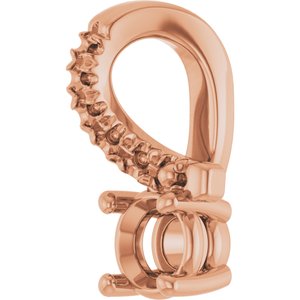 10K Rose Gold 3.4 mm Round Pendant Mounting – image 4